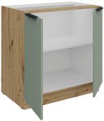 Επιδαπέδιο ντουλάπι Arianna 80 D 2F BB-Φυστικί - Image 2