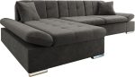 Γωνιακός καναπές Montana-Ανθρακί-Αριστερή