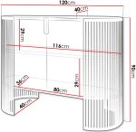 Μπουφές Fikoli-Λευκό - Μαύρο - Image 3