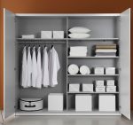 Ντουλάπα Συρόμενη Delta II-221 x 61 x 210 εκ.-Λευκό - Image 4