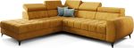 Γωνιακός καναπές Calyra-Μουσταρδί-Αριστερή