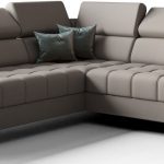 Γωνιακός καναπές Calyra Max Lthr-Γκρι-Αριστερή