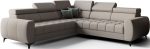 Γωνιακός καναπές Calyra Max Lthr-Γκρι-Αριστερή