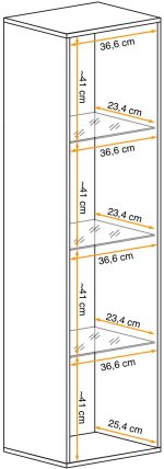 Κρεμαστή βιτρίνα Fly IV-Cashmere - Image 3