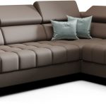 Γωνιακός καναπές Calyra Mini Lthr-Καφέ-Δεξιά