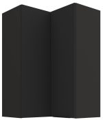 Κρεμαστό ντουλάπι γωνιακό Arianna 60x60 GN 90 2F-Μαύρο