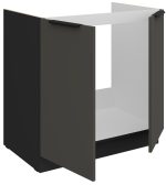 Επιδαπέδιο ντουλάπι νεροχύτη Arianna 80 ZL 2F-Γκρι - Image 2