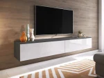 Έπιπλο τηλεόρασης  Lowboard D 180-Λευκό - Ανθρακί - Image 2