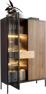 Βιτρίνα Sento-Φυσικό - Μαύρο - Image 6