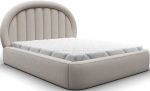 Επενδυμένο κρεβάτι Circle-180 x 200-Μπεζ