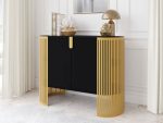 Μπουφές Fikoli III-Μαύρο - Χρυσό - Image 2
