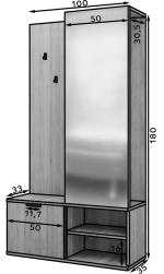 Έπιπλο Υποδοχής Oratto-Φυσικό - Image 3