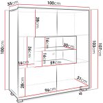 Μπουφές Calabrini-Φυσικό Σκούρο - Image 3