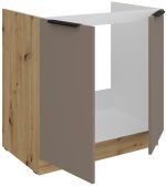 Επιδαπέδιο ντουλάπι νεροχύτη Arianna 80 ZL 2F-Γκρέζ - Image 2