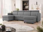 Γωνιακός Καναπές Barcelo U-Γκρι - Image 2