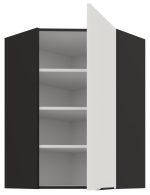 Κρεμαστό ντουλάπι γωνιακό Arianna 60x60 GN 90 1F-Λευκό - Image 2