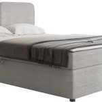 Επενδυμένο κρεβάτι Boho-140 x 200-Γκρι Ανοιχτό