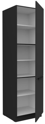 Επιδαπέδιο ντουλάπι Arianna 60 DK 210 2F-Μαύρο - Image 2