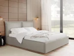 Επενδυμένο κρεβάτι Pirkun-140 x 200-Γκρι Ανοιχτό - Image 2