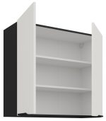 Κρεμαστό ντουλάπι Arianna 80 G 72 2F-Λευκό - Image 2