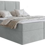 Επενδυμένο Κρεβάτι Michelle-160 x 80-Γκρι Ανοιχτό