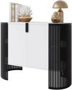 Μπουφές Fikoli-Λευκό - Μαύρο - Image 5