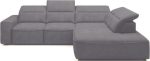 Γωνιακός καναπές Cenedra-Γκρι-Δεξιά