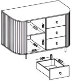 Μπουφές Ovelia-Μπεζ - Image 3