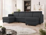 Γωνιακός Καναπές Barcelo U-Ανθρακί - Image 2