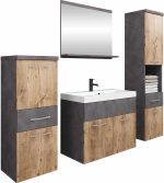 Σετ μπάνιου Alba-Ανθρακί - Φυσικό - Image 2