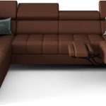 Γωνιακός καναπές Calyra Max I Relax Lthr-Κεραμιδί-Αριστερή