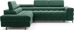 Γωνιακός καναπές Ferucce-Prasino-Αριστερή