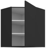 Κρεμαστό ντουλάπι γωνιακό Arianna 60x60 GN 72 1F-Μαύρο - Image 2