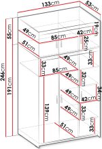 Ντουλάπα Elena 3D Plus-Φυσικό - Image 3
