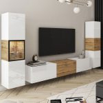 Σύνθεση σαλονιού Berlin III-Λευκό - Φυσικό