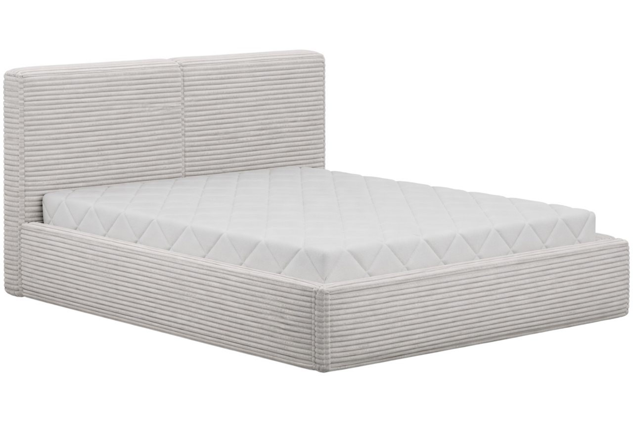 ia4brbueqygwx66b6fcd6h2dgfia Επενδυμένο κρεβάτι Milora-Λευκό-140 x 200 - Image 1