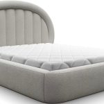 Επενδυμένο κρεβάτι Circle-180 x 200-Εκρού