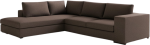 Γωνιακός καναπές Carla-Δεξιά-280φ 220β-Σοκολατί