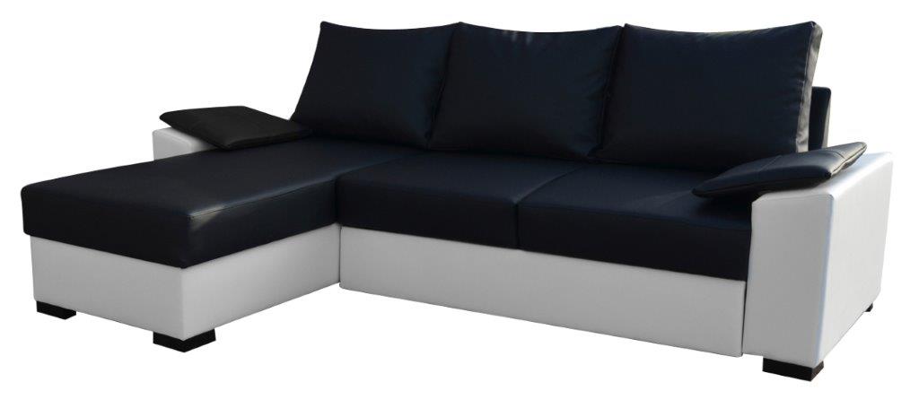 image_100283_lusso_ls06 Γωνιακός καναπές Lenon-Μαύρο - Λευκό - Image 1