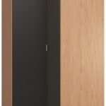 Ντουλάπα Simple γωνιακή-Φυσικό - Μαύρο