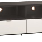 Έπιπλο τηλεόρασης Simple 120-Μαύρο - Λευκό