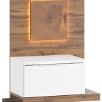 Κομοδίνο Ludost κρεμαστό-Φυσικό - Λευκό-Δεξιά