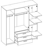 Ντουλάπα Sigrid τετράφυλλη - Image 5