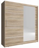 Ντουλάπα Mazoo συρόμενη-180 x 62 x 200 εκ.-Φυσικό