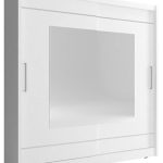 Ντουλάπα Walla συρόμενη-180 x 62 x 200 εκ.-Λευκό