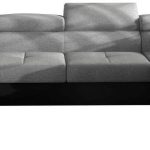 Γωνιακός καναπές Ollenne-Δεξιά-Μαύρο - Γκρι