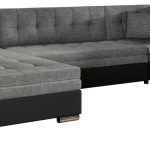 Γωνιακός καναπές Darius-Αριστερή-Μαύρο - Γκρι