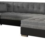 Γωνιακός καναπές Darius-Δεξιά-Μαύρο - Γκρι