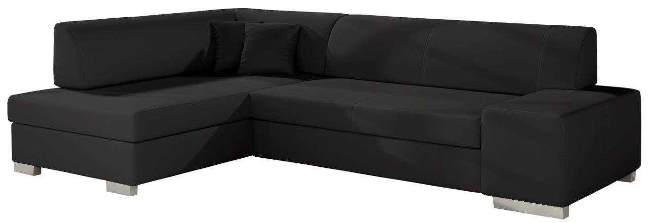 image_153213_f18 Γωνιακός καναπές Firminio-Μαύρο-Αριστερή - Image 1