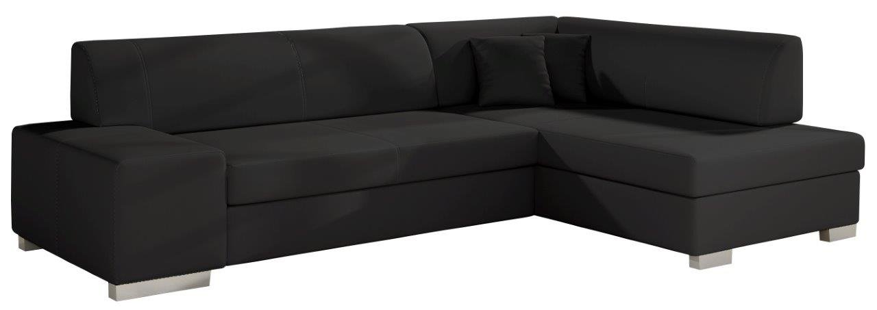 image_153214_f24 Γωνιακός καναπές Firminio-Μαύρο-Δεξιά - Image 1